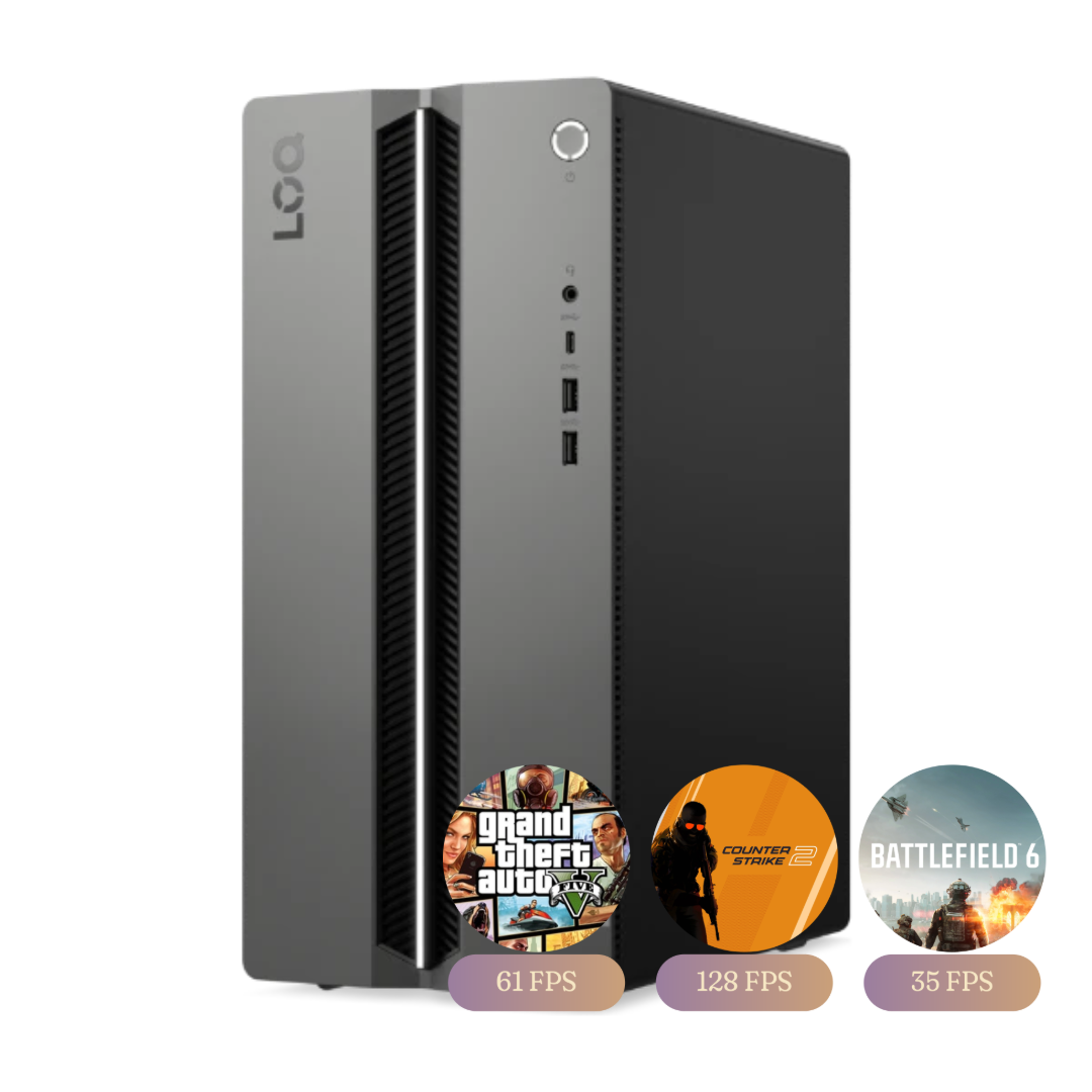 Gaming Desktop / Lenovo LOQ Tower 17IRR9 / RTX 3050 6GB / Intel i5 - 14400F / 16GB DDR5 (5600MHz) / 512GB NVMe