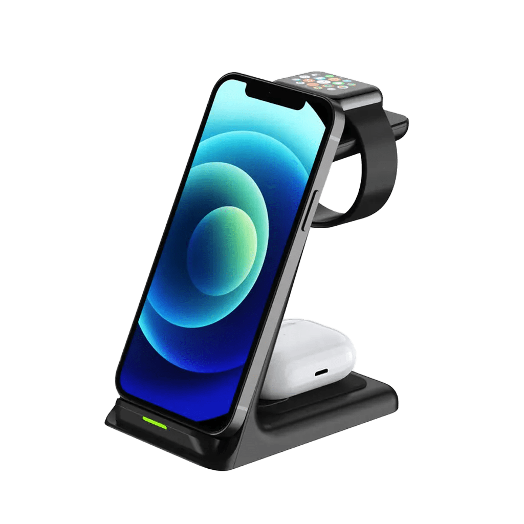 SiGN 3-in-1 Qi Wireless Charging Stand 15W, black