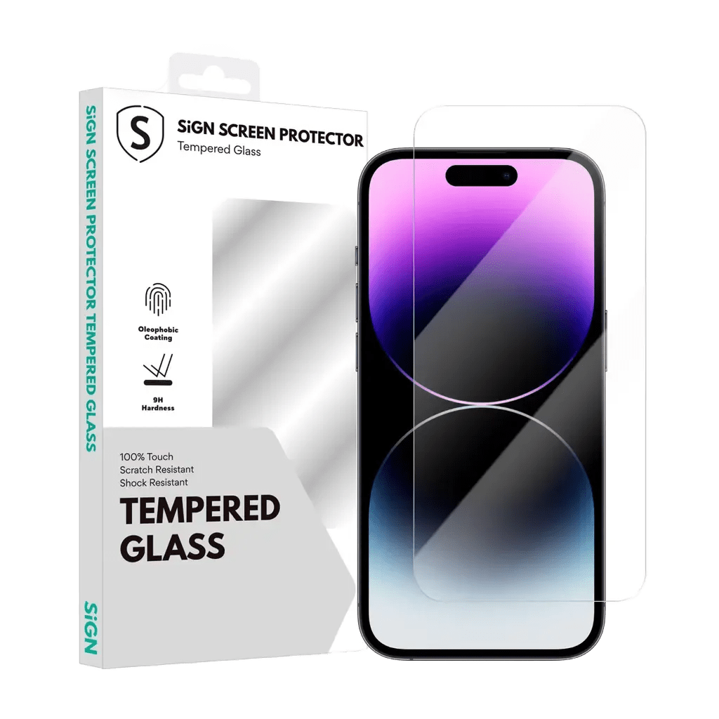 SiGN Tempered Glass Screen Protector for iPhone 15
