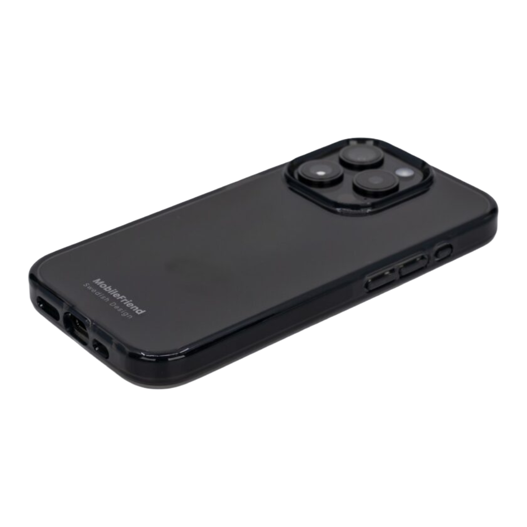 MobileFriend iPhone Seethrough Case 15 Pro Black-rollover image