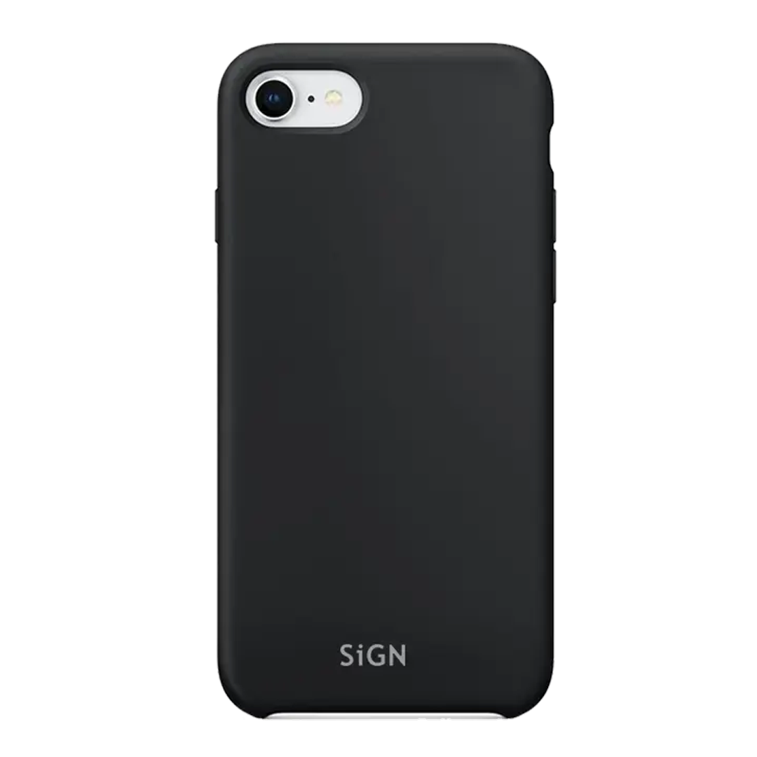 SiGN Liquid Silicone Case for iPhone SE, Black-rollover image