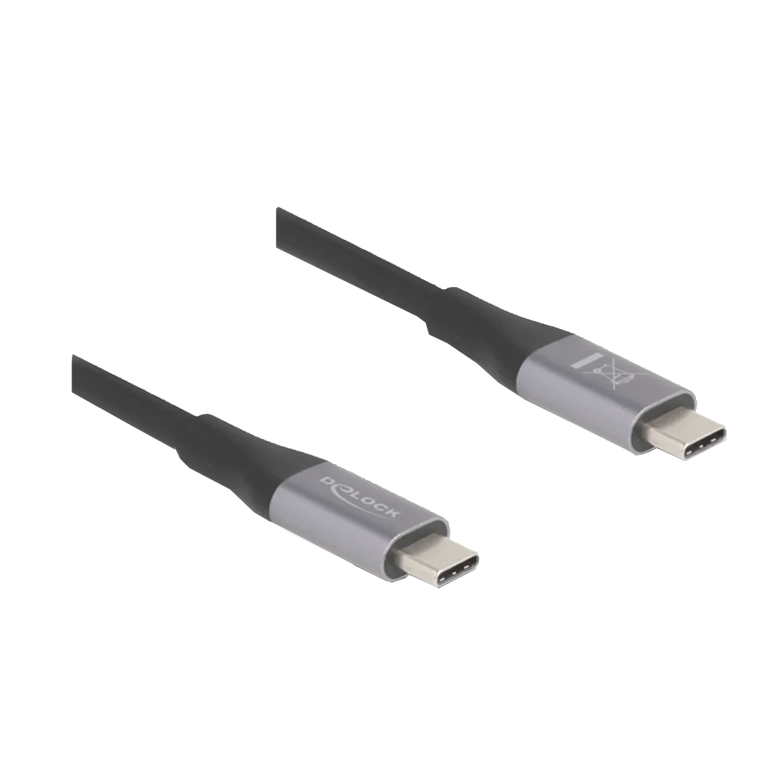 Delock USB-C 40 Gbps Cable with 240W Power Delivery 3.1, E-Marker, 1m