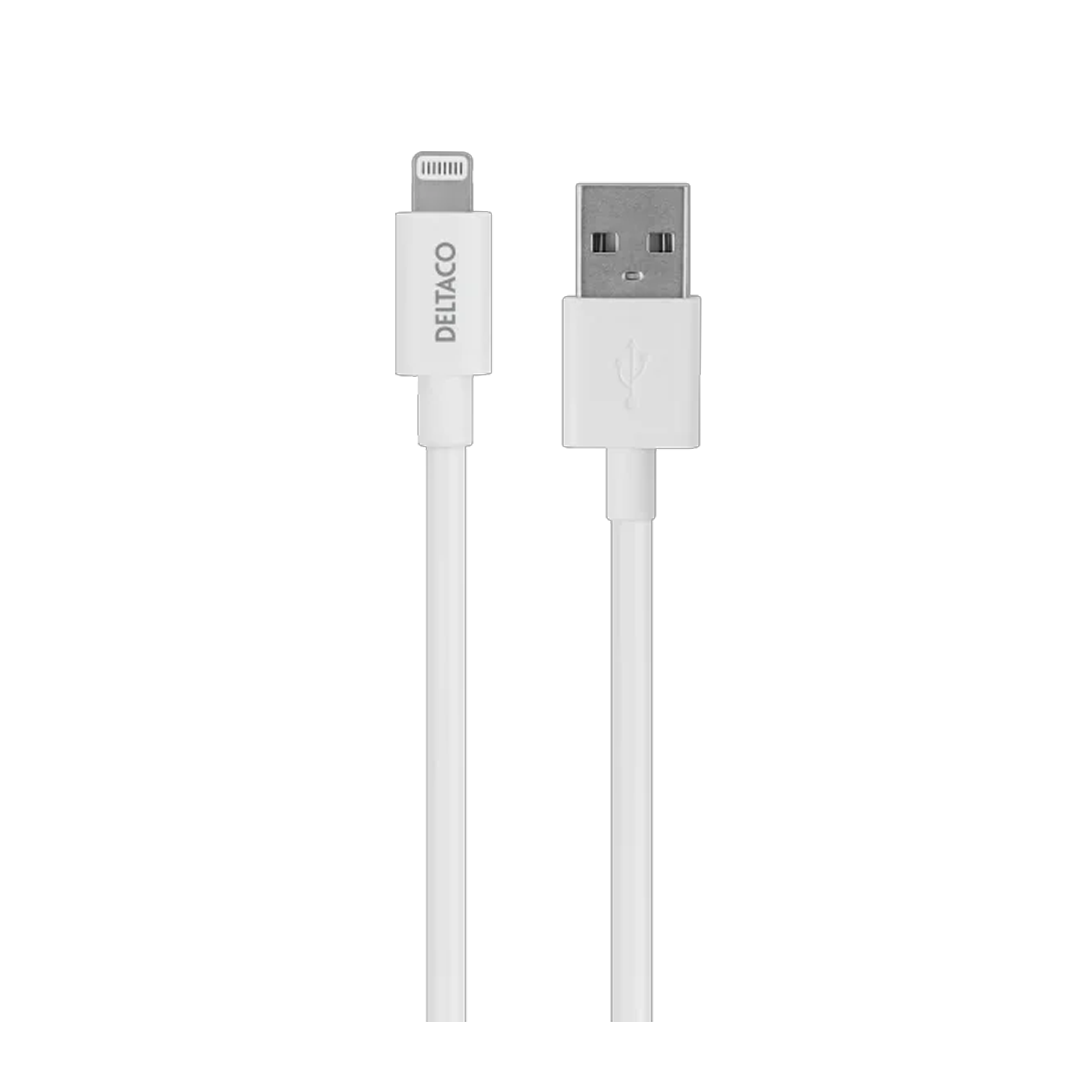 USB-A to Lightning Cable, MFi Certified, 2.4A, 3m, White